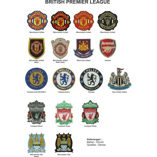 Logo Patch Woven  Emblem Club Bola satuan  Shopee 