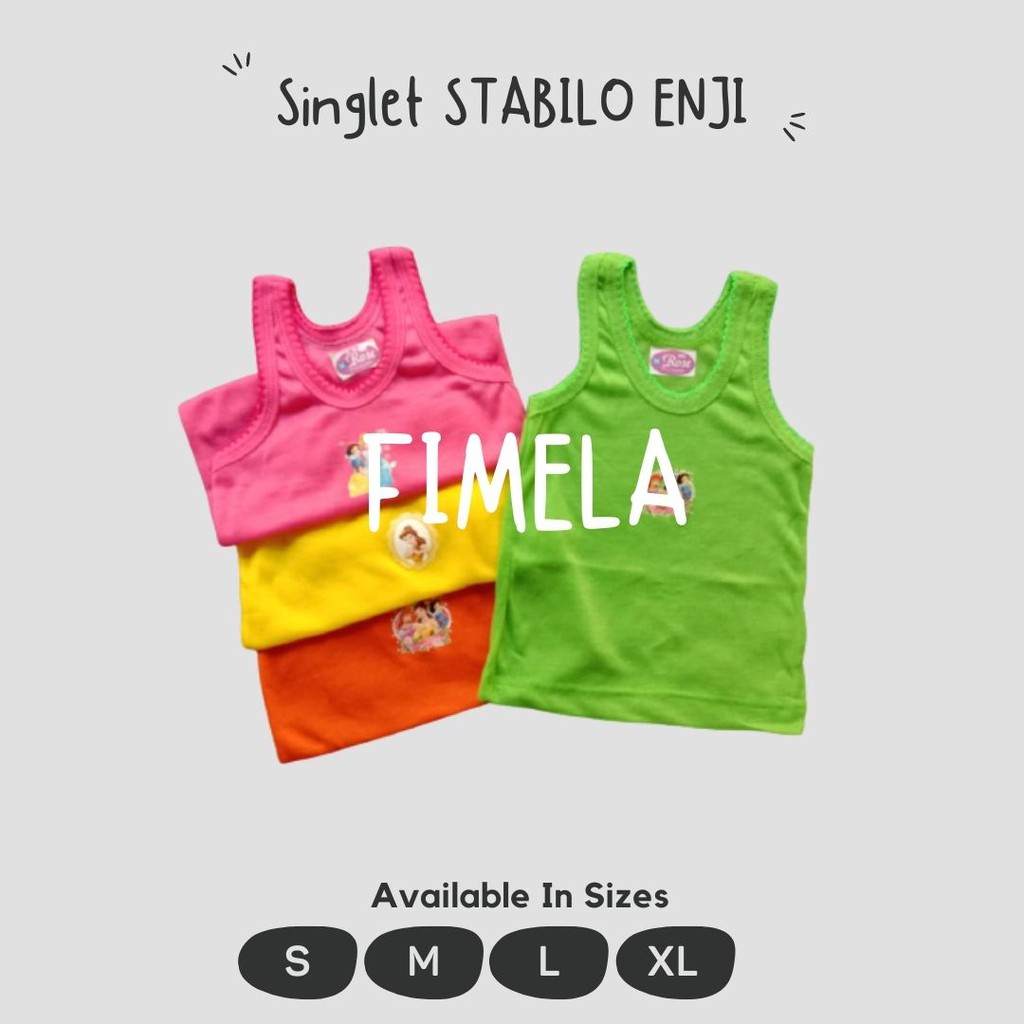 KAOS DALAM ANAK CEWEK STABILO ENJI ROSE SIZE S M L XL -FIMELA.ID-