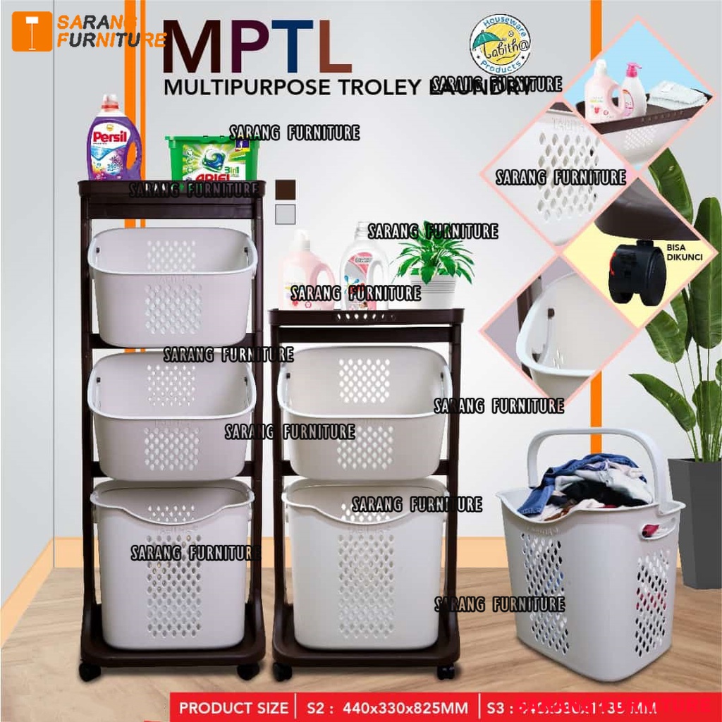 TABITHA Laundry Basket Rak Keranjang Baju Kotor MPTL TABITHA Murah Original Keranjang Baju Serbaguna Minimalis