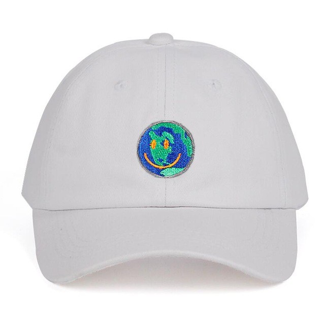 Topi Baseball Motif Bordir Planet Biru Untuk Unisex