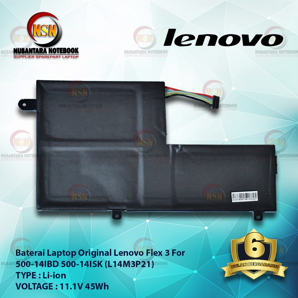 Baterai Laptop Original Lenovo FLEX 3 FLEX 4 500-14IBD 500-14ISK L14M3P21/L15L