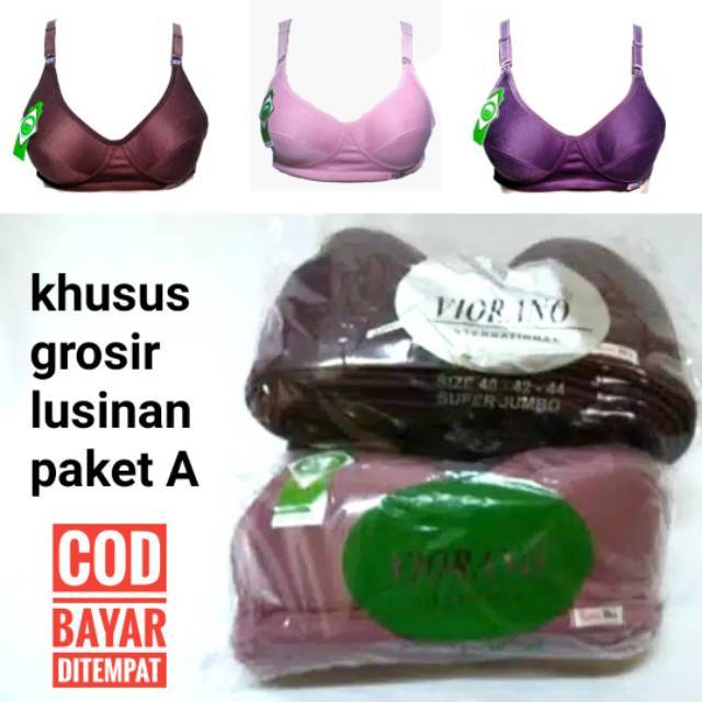 GROSIR 1lusin Paket A Sport Bra Viorano Isi 12pcs Size 34 / 40 / BH Wanita Lusinan Murah