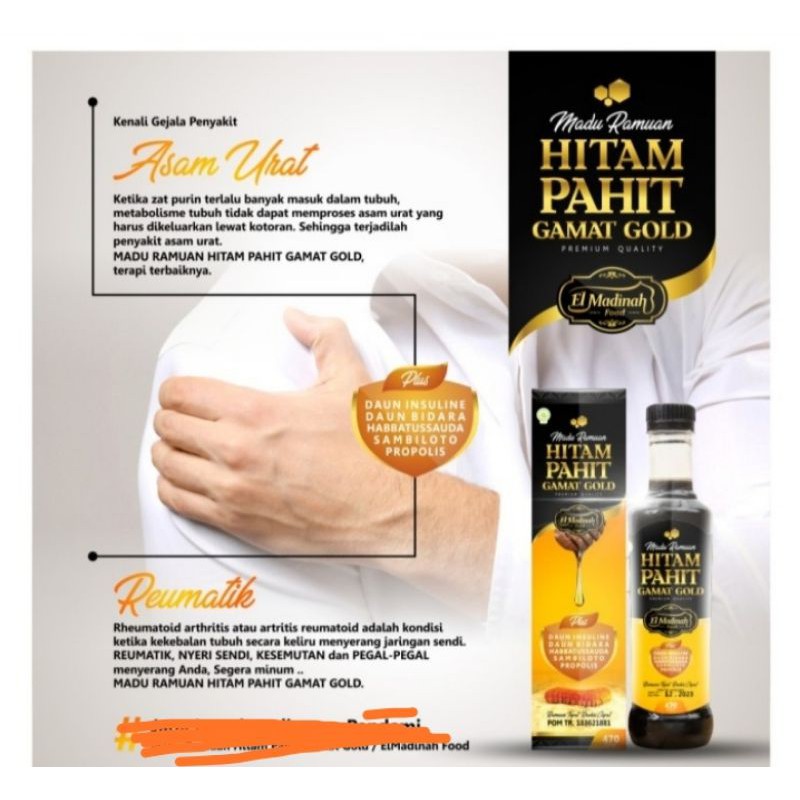 MADU HITAM gamat gold MADU HERBAL PAHIT 470GR / madu hitam gamat gold