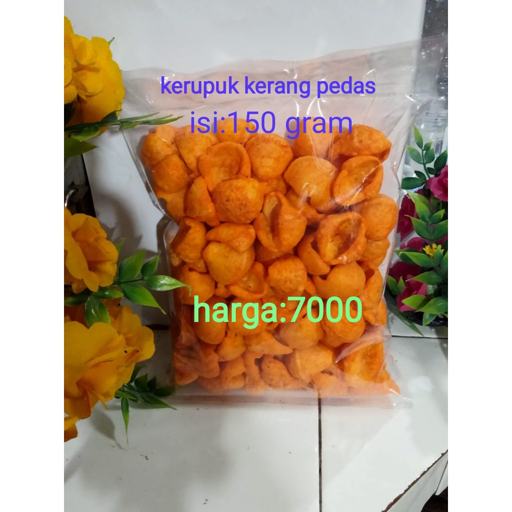 

Kerupuk Kerang Pedes 150 gr / Kerupuk Keong