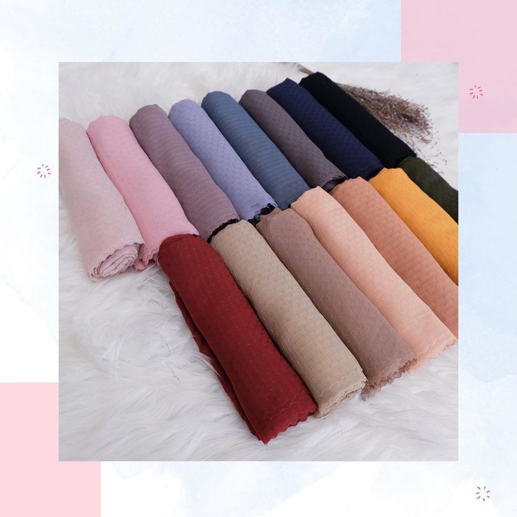Hijab Segi Empat Potton Star / potton square / hijab pollycotton
