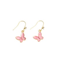 LRC Anting Gantung Fashion Ear Hook Dripping Butterfly Alloy Earrings K37031