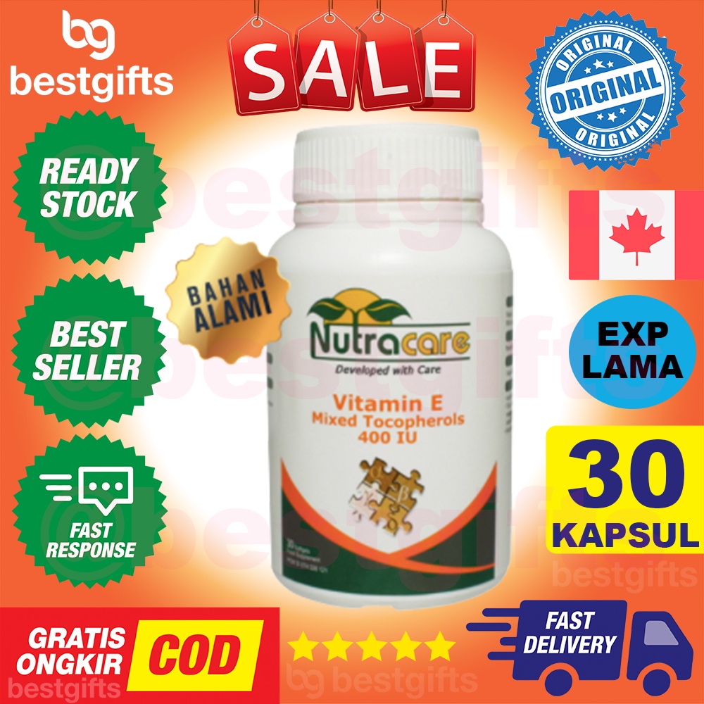 NUTRACARE NUTRA CARE VITAMIN E MIXED TOCOPHEROLS 400 IU VIT E 400IU ANTI PENUAAN KULIT 30 KAPSUL