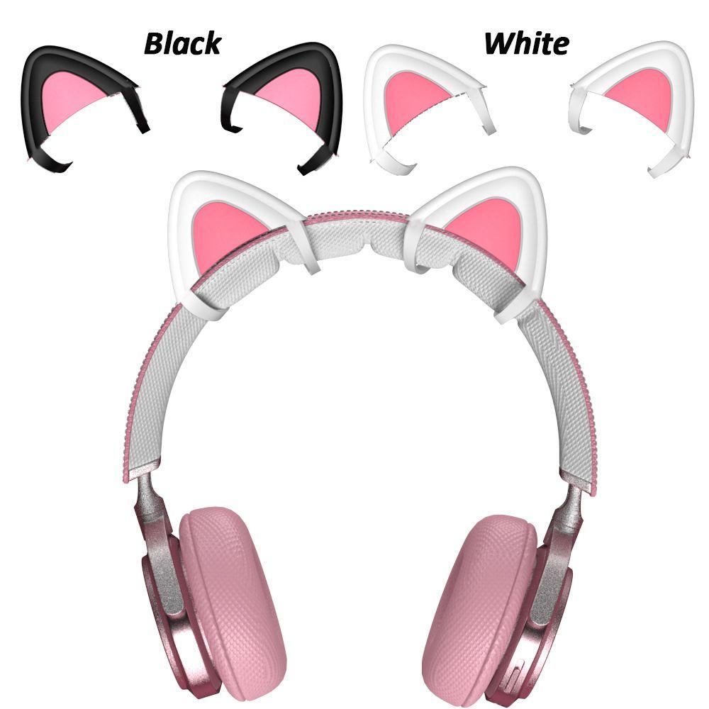 Top 1pasang Telinga Kucing Headphone Lucu Headset Dapat Dilepas