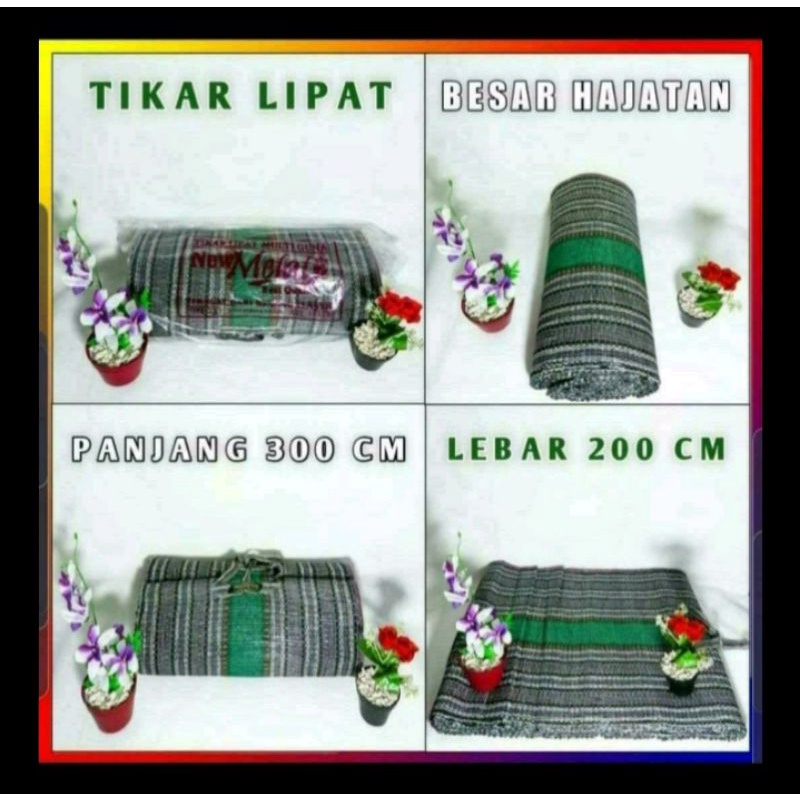 tikar hajat jumbo 2m x 3m tikar lipat 3meter x 3meter