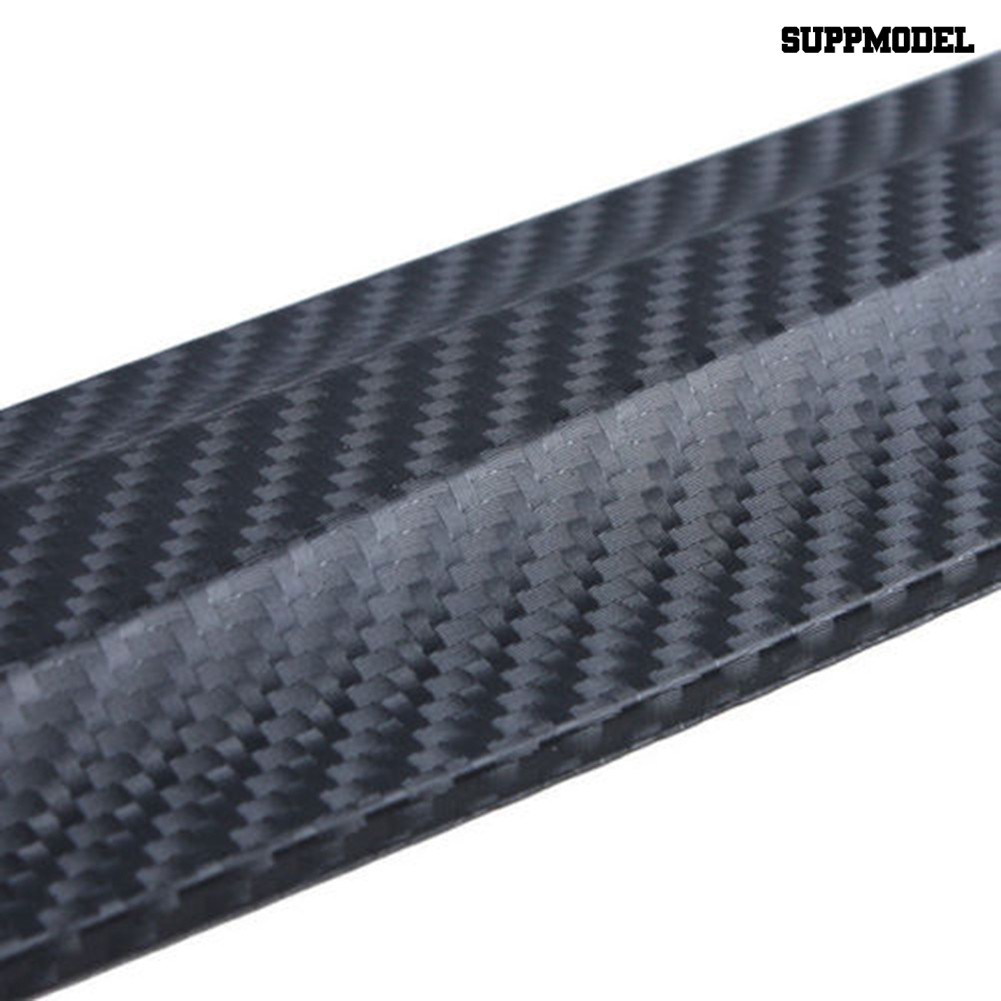 Supmodel 2pcs Strip Pelindung Pinggiran Bumper Mobil Suv Tekstur Carbon Fiber Anti Gores
