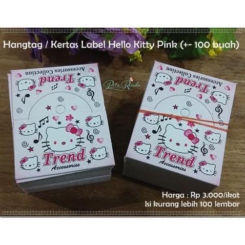 

GTAG-09 : Hangtag / Kertas Label Hello Kitty Pink (+- 100 buah) pitar33 Juara