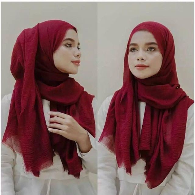 CUCI GUDANG HIJAB CRINGKEL IMPORT MURAH  / JILBAB CRINGKLE  / HIJAB KEKINIAN /HIJAB TERBARU / OOTD