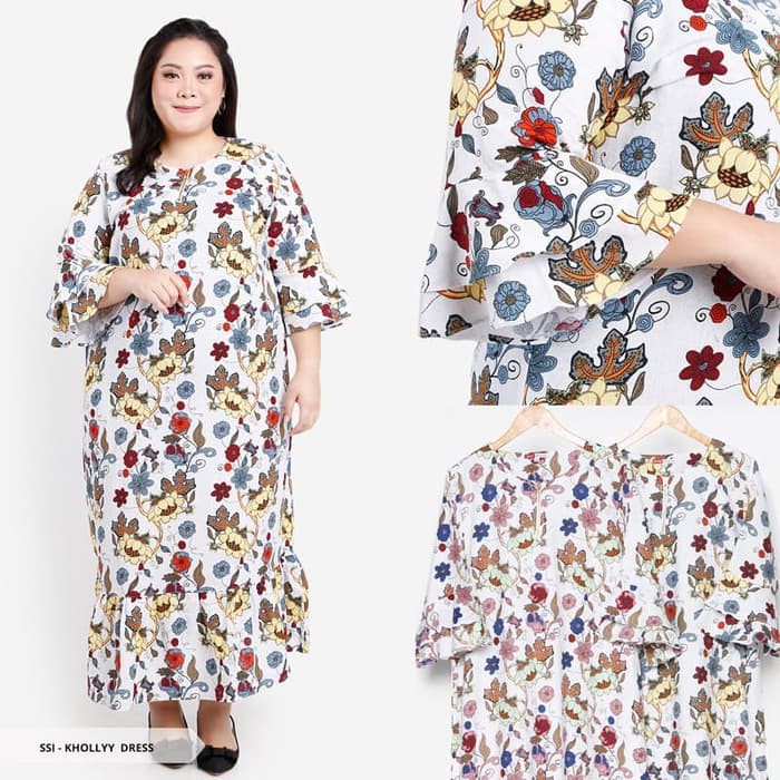 Big size muslim dress/ jumbo dress/ big mini dress katun XXL, XXXL