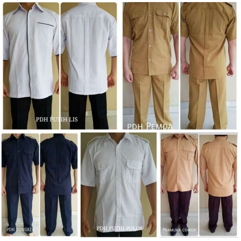 RESTOK Baju safari seragam khaki,putih hitam,dongker PDH PNS/Pemda/Pemda Aceh TuaGuru/Pria/Laki