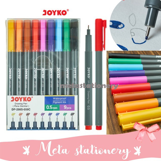 

Drawing Pen / Pena Gambar Joyko DP-298S-059C 1 Set 9 Pcs