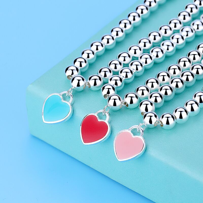 Kalung Gelang Enamel Bahan Sterling Silver 925 Gaya Klasik Untuk Wanita