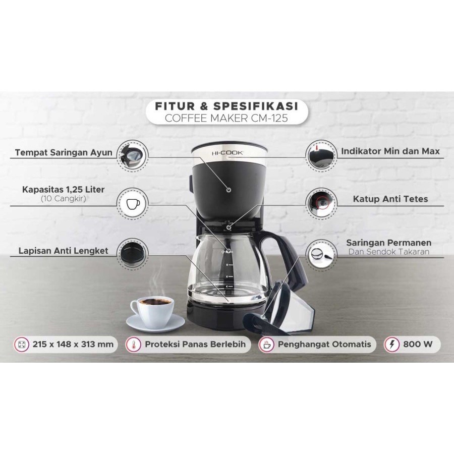 Hi-Cook Coffee Maker Tipe CM-125