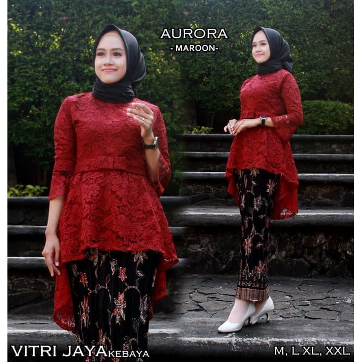 set kebaya brukat aurora berkualitas