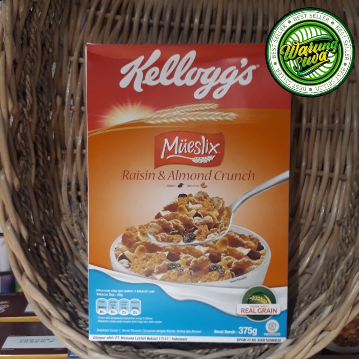 

Kellogg's mueslix raisin & almond crunch 375 gram