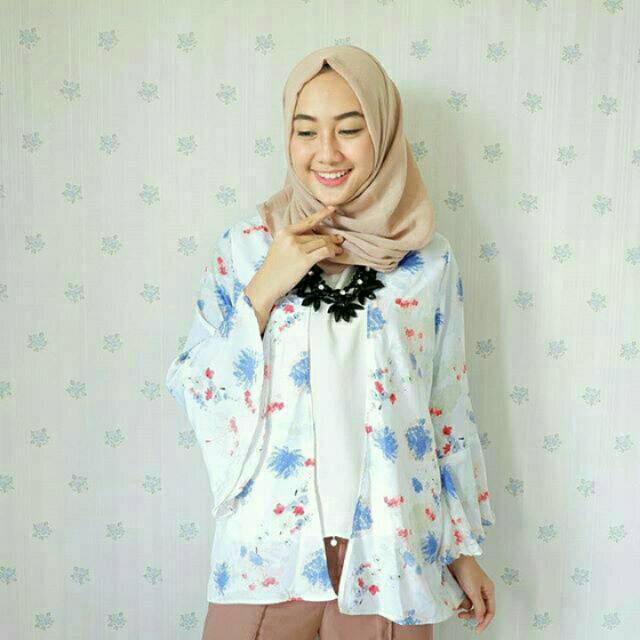 HIMELS Outer Blue Dandelion Lengan Lonceng