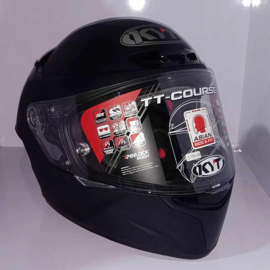 HELM KYT TT COURSE BLACK DOFF Helm KYT TT Course Original