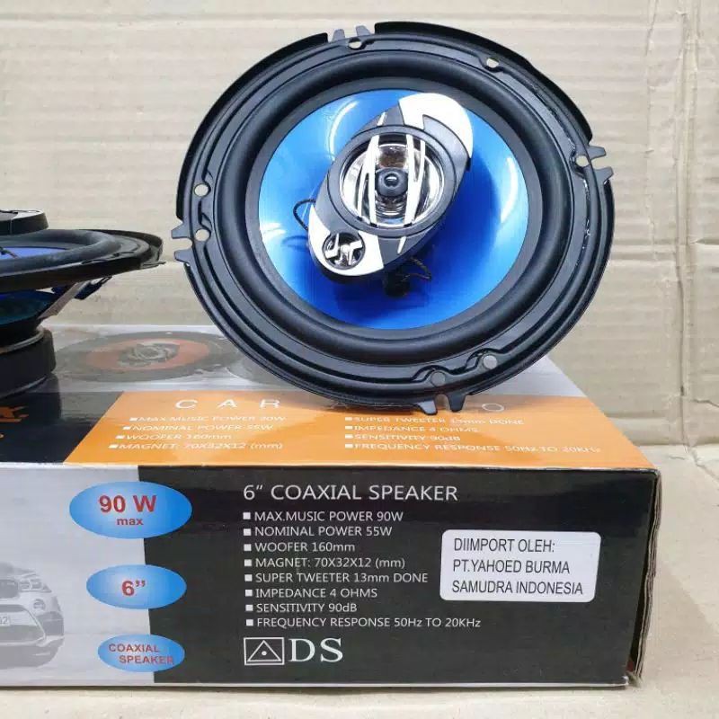 Speaker Coaxial ADS AD 602- 6 inch, Speaker Twitter Pintu Mobil Universal