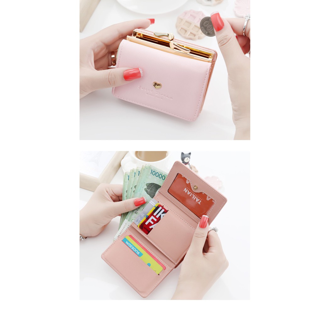 Dompet Clutch Compact Wanita Lipat 3 100% PREMIUM