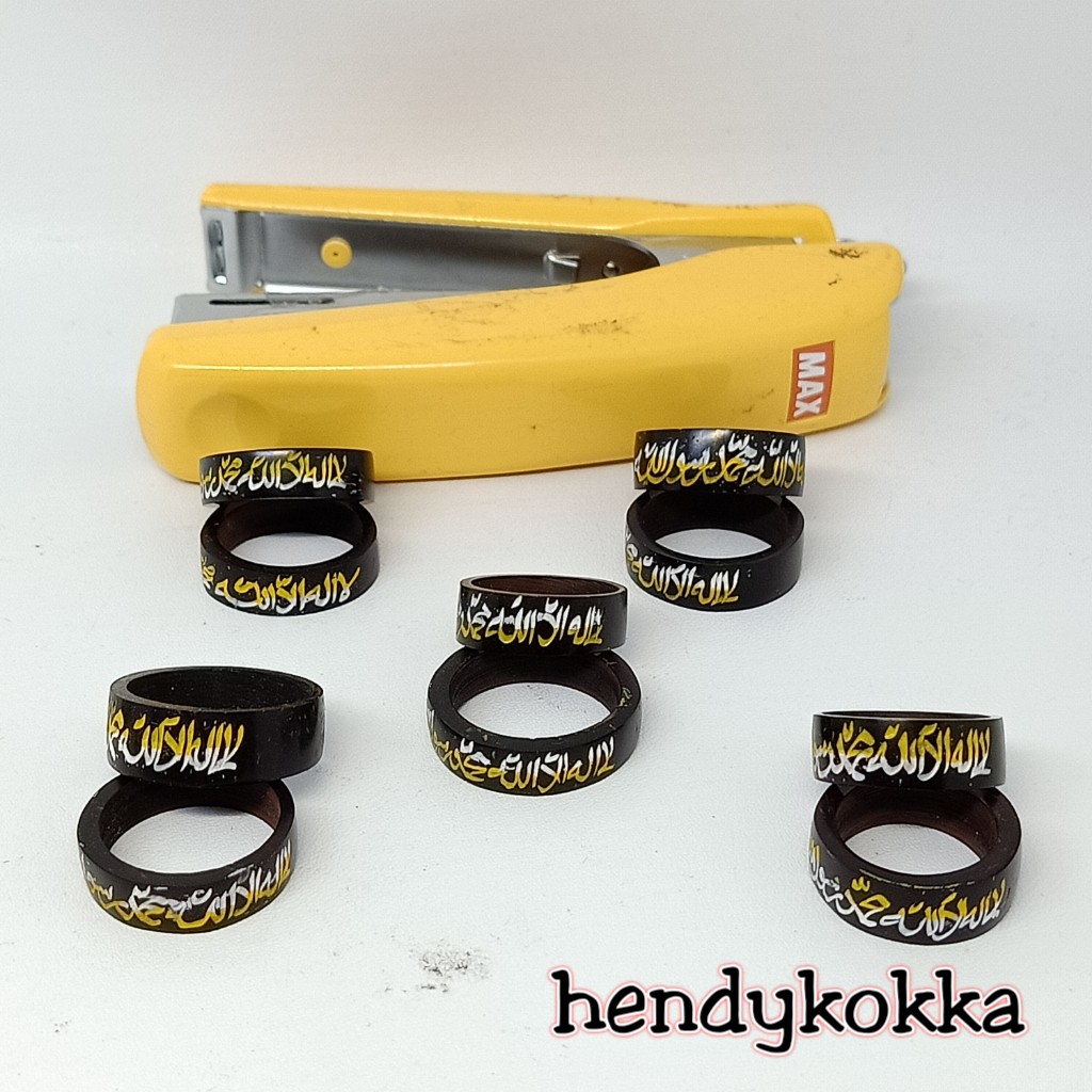 (PALING MURAH) paket grosir per 10pcs cincin kokka kaukkah Tauhid hitam