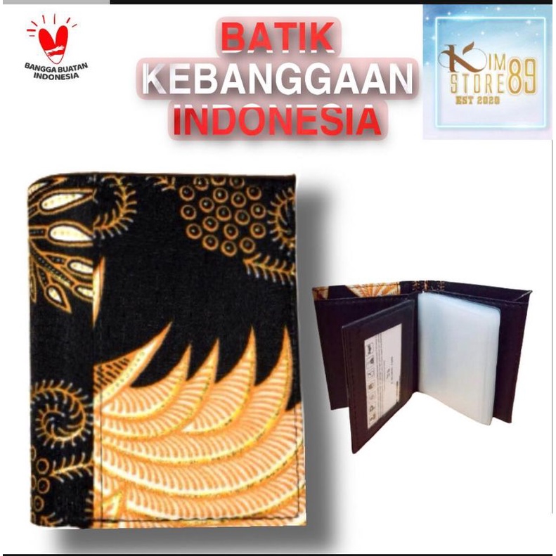 Dompet Kartu 18 in 1 Card Holder + slot uang kulit sintetis dompet kartu kredit - BATIK