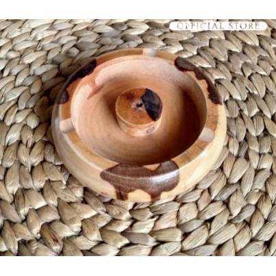 asbak kayu motif doreng unik murah / Asbak Kayu Mahoni motif Warna Natural / asbak murah / asbak