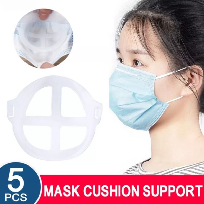 Penyangga Masker 3D bahan silikon anti pengap(5pcs)