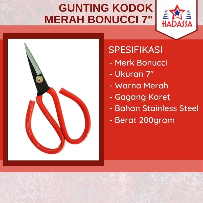 

Gunting Kodok Merah Bonucci 7
