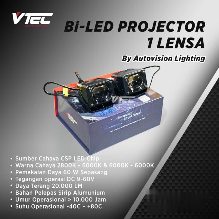 Mini Biled Projector Autovision 1 Lensa 60 Watt