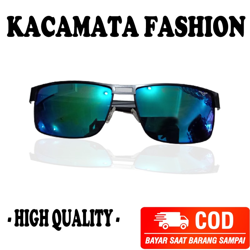 kacamata hitam normal pria wanita fashion lensa mirror sunglasses unisex kaca mata hitam fesyen