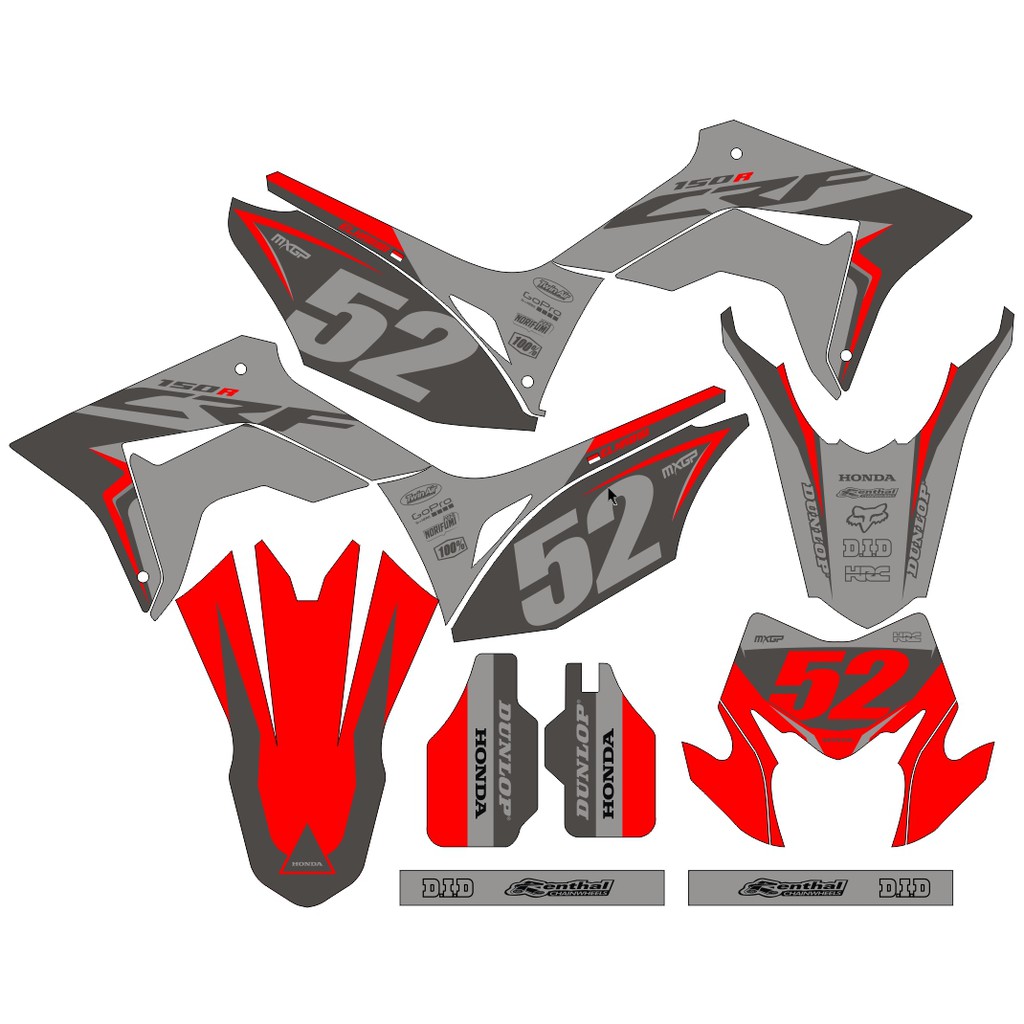 Sticker DECAL CRF 150 L Bisa Custom Stiker Honda CRF 150 L  (12)