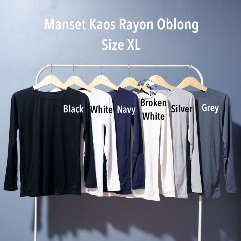 Manset Kaos Rayon Oblong ukuran XL (LD 86cm-93cm)