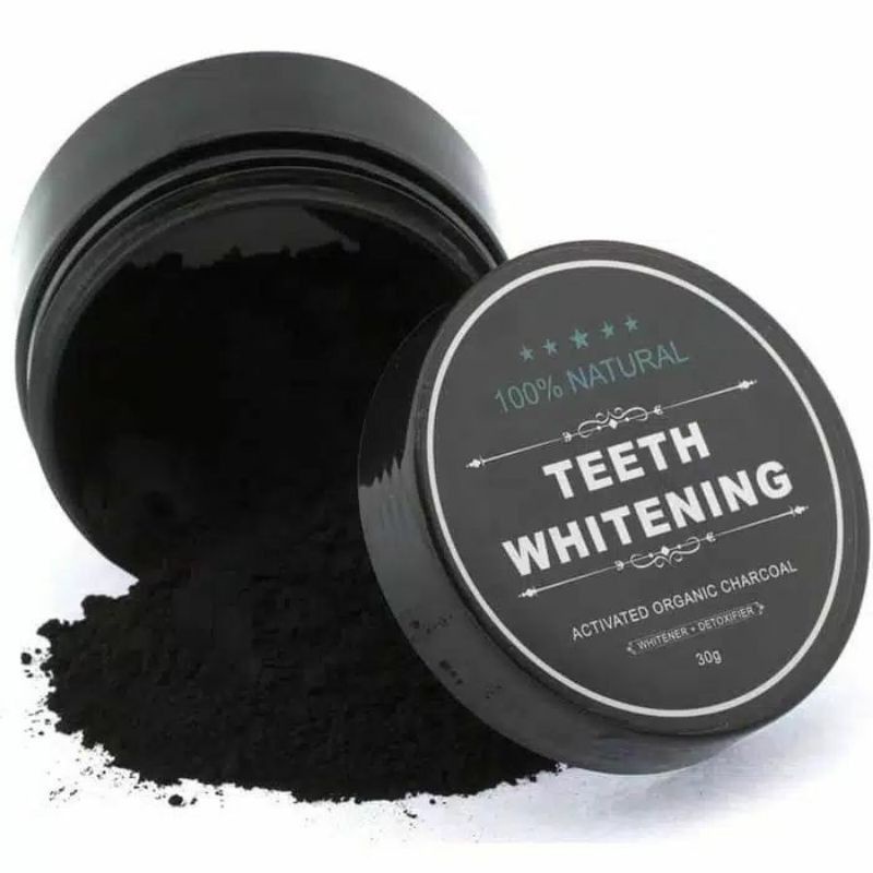 [COD MEDAN] Arang Pemutih Gigi Teeth Whitening 30gr / Bubuk Pemutih Gigi