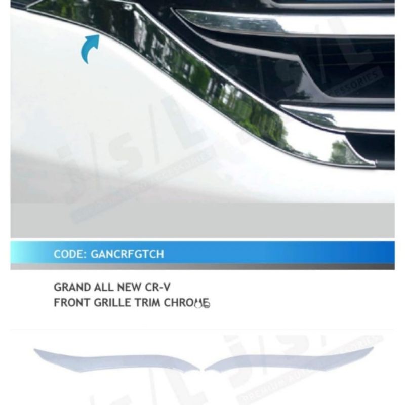 List Grill Depan Grand All New Crv 2013 2016 Chrome