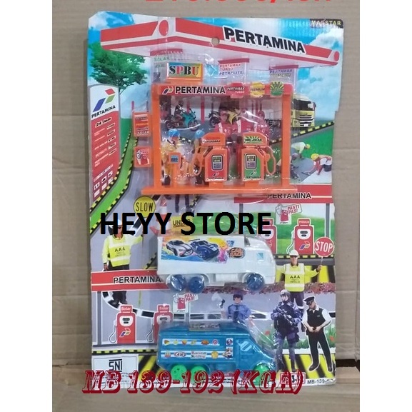 MAINAN EDUKASI ANAK MAINAN ANAK LAKI LAKI SPBU PERTAMINA SET  MAINAN BAYI