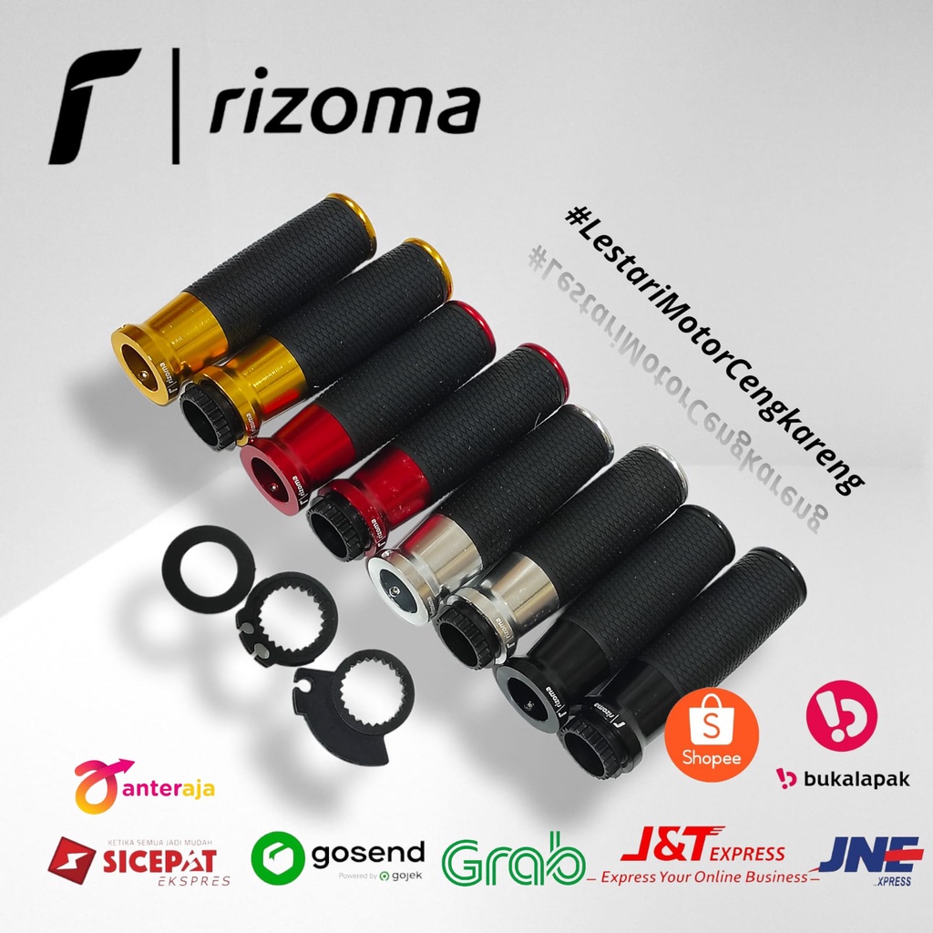 Handgrip Rizoma Urlo Chrome Series untuk Vespa Nmax Aerox Django