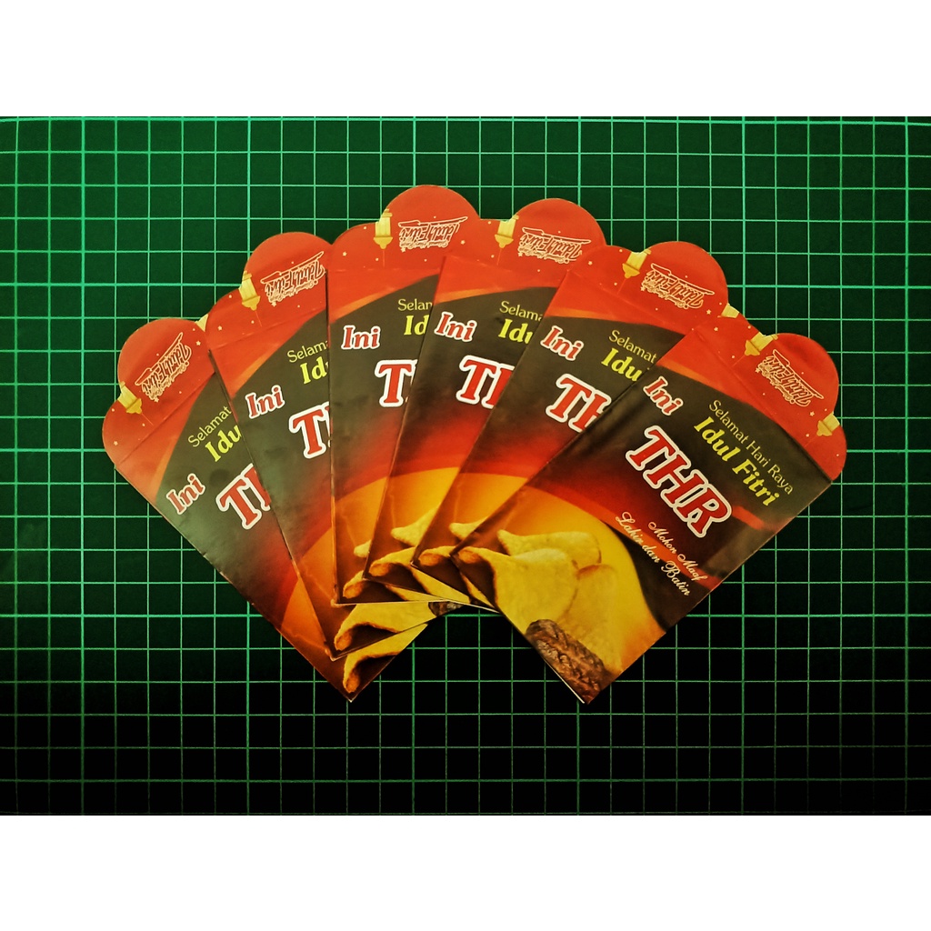 

AMPLOP / ANGPAO ANAK LEBARAN IDUL FITRI motif snack Q-tela uk M