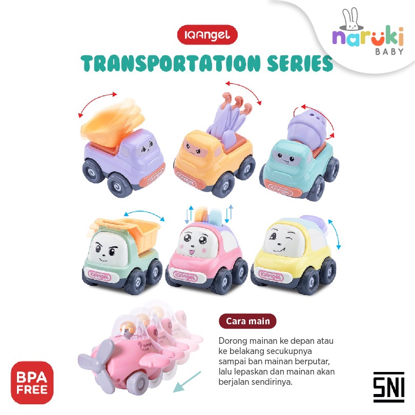 IQ Angel Car Airplane Truck Toys Mainan Mobil Pesawat Edukasi Anak