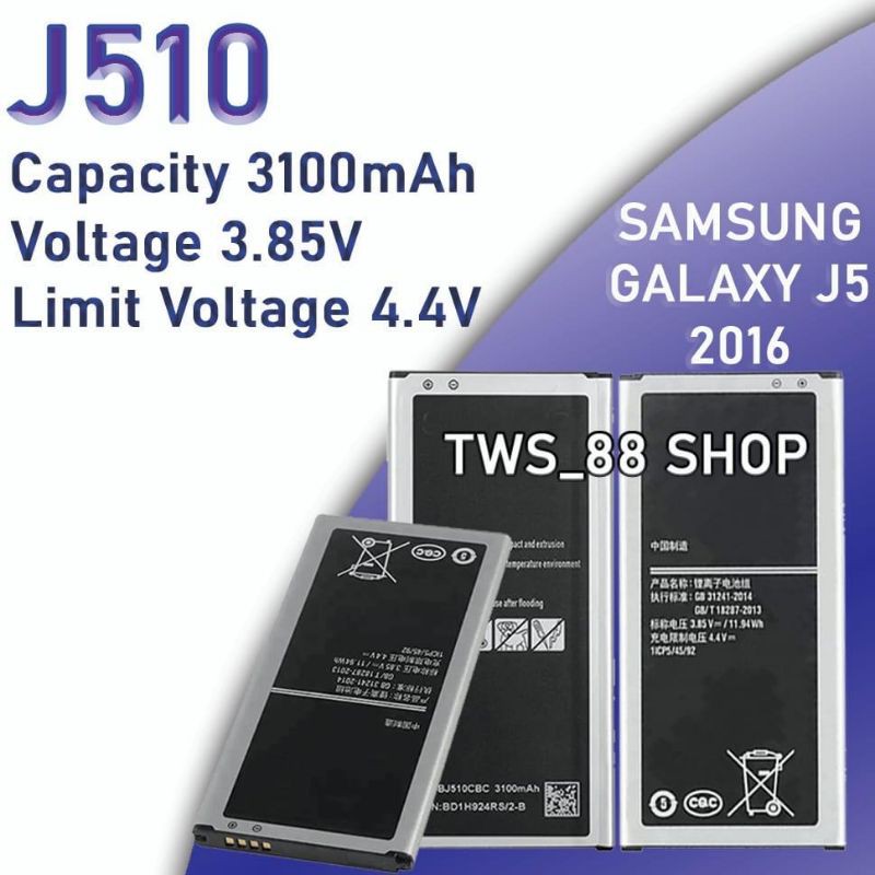 (TWS) Batre Battery Baterai Samsung Original J5 2016 / J510 J510F J510H