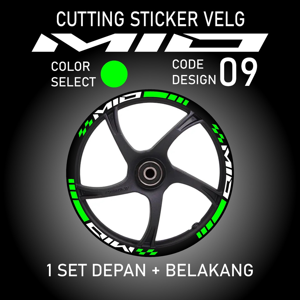 Kenzie Sticker - Stiker Cutting Sticker Velg Yamaha Mio Smile Sporty Racing Lis List Variasi Custom 