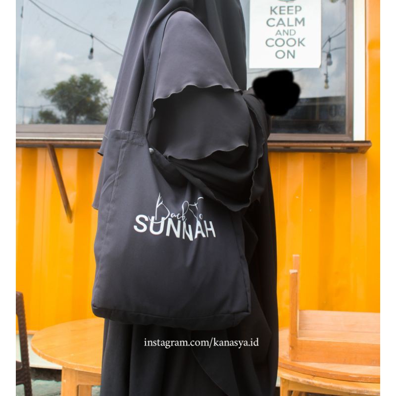 Back To Sunnah | Lana Bag | Totebag Katun Drill(Twill) | Totebag Kajian | Totebag Dakwah