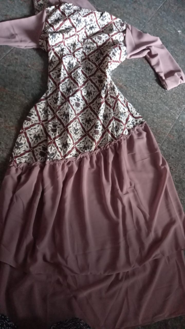 Maura Couple - Sania Ruffle Batik Couple Gamis Syari Set Kori Ndoro Jowi Dnt Garansi Termurah Shopee