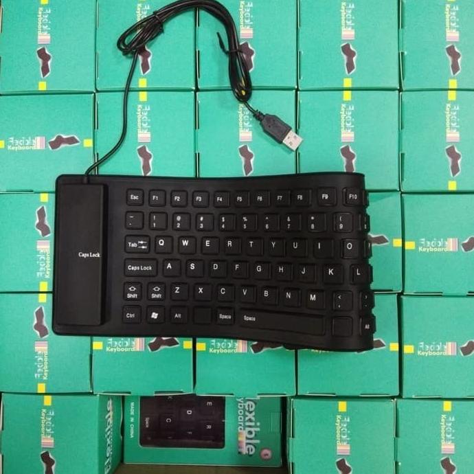 Keyboard Flexible Silicon Keyboard Laptop Lipat Gulung Portable