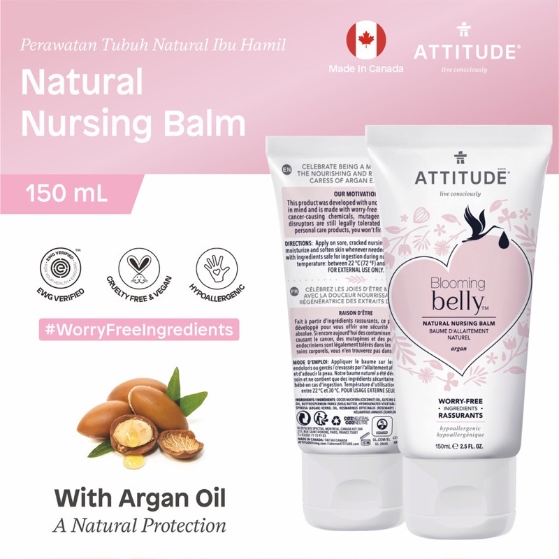 Attitude Blooming Belly - Natural Nursing Balm/Krim payudara lecet