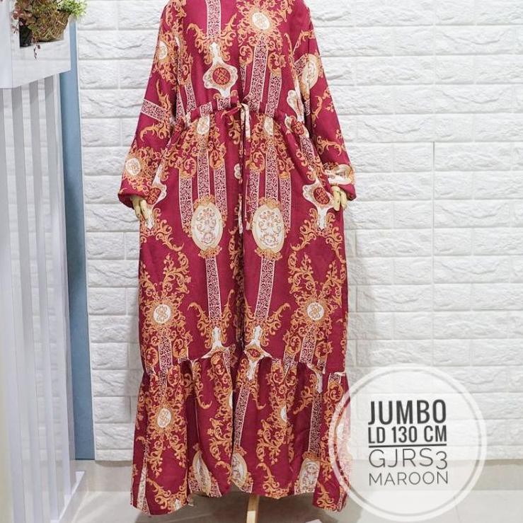 ✔️Buy Now❗ - super jumbo gamis rayon sultan ld 130 cm