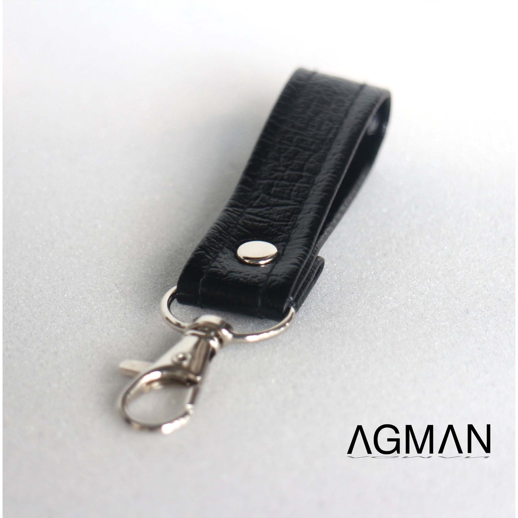 AGMAN Gantungan Kunci Kulit Sintetis Leather Key Chain